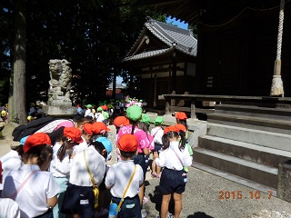 神社にお散歩にいったよ☆★年中・年少:画像４