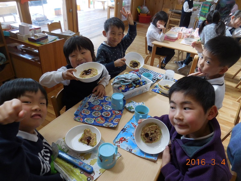 お好み焼きを食べたよ☆彡（年長）