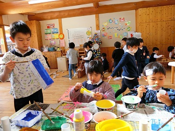 ★年長★　鬼のお面作りスタート♪