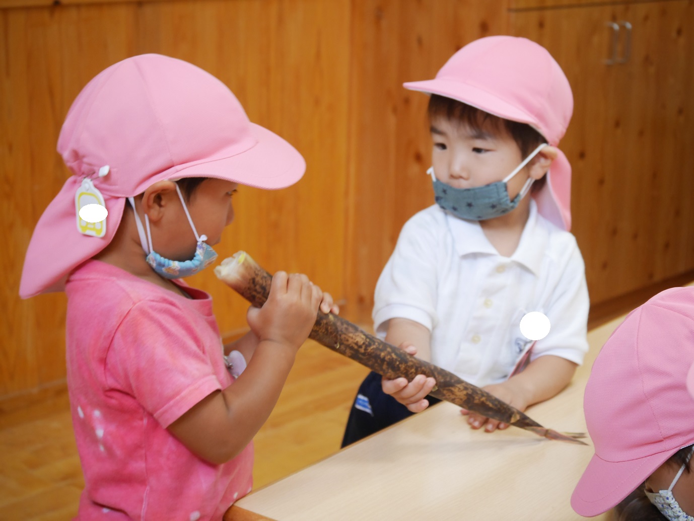 ★年少・満３歳★タケノコを食べたよ！