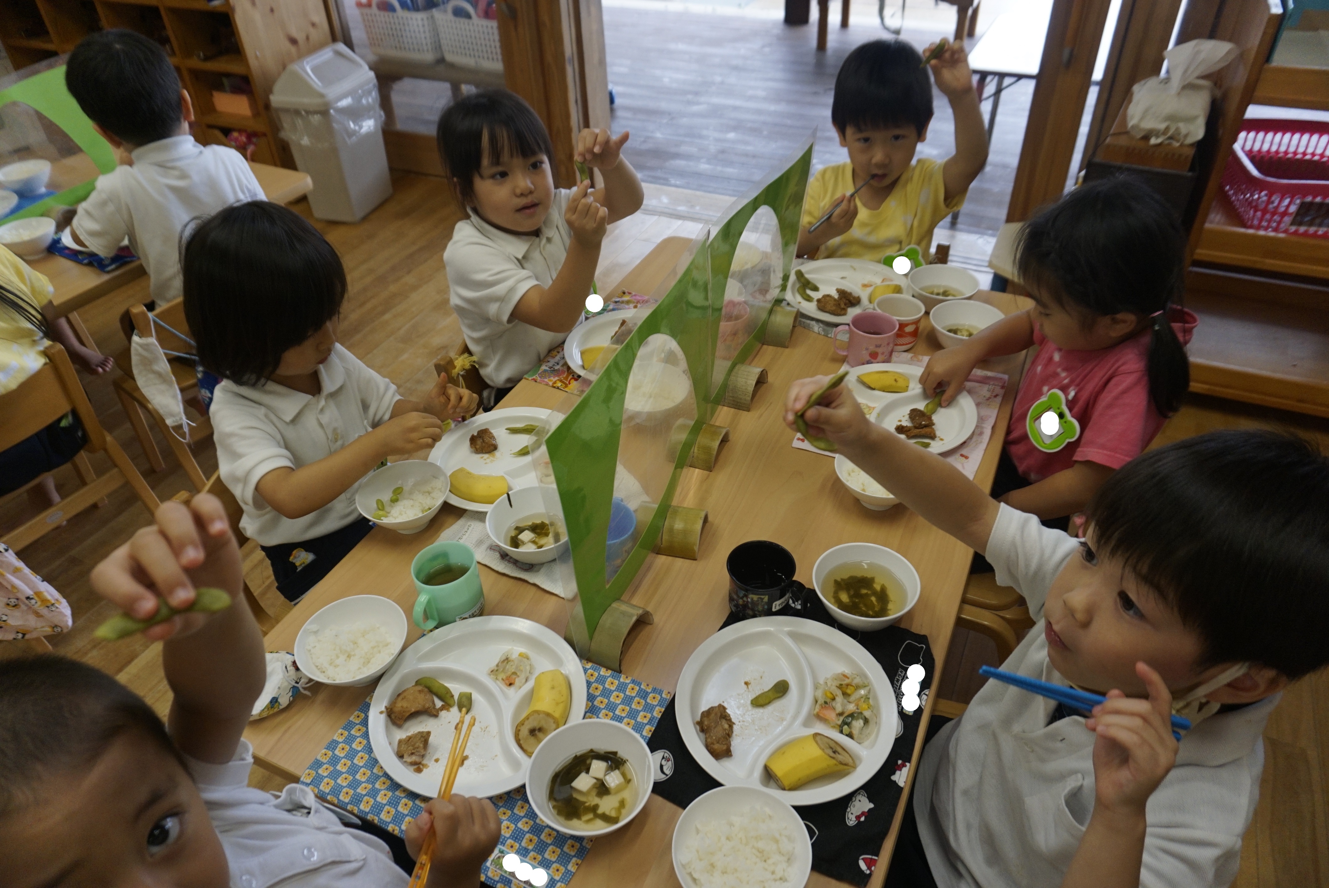 ☆年中☆　収穫した枝豆を食べたよ:画像５