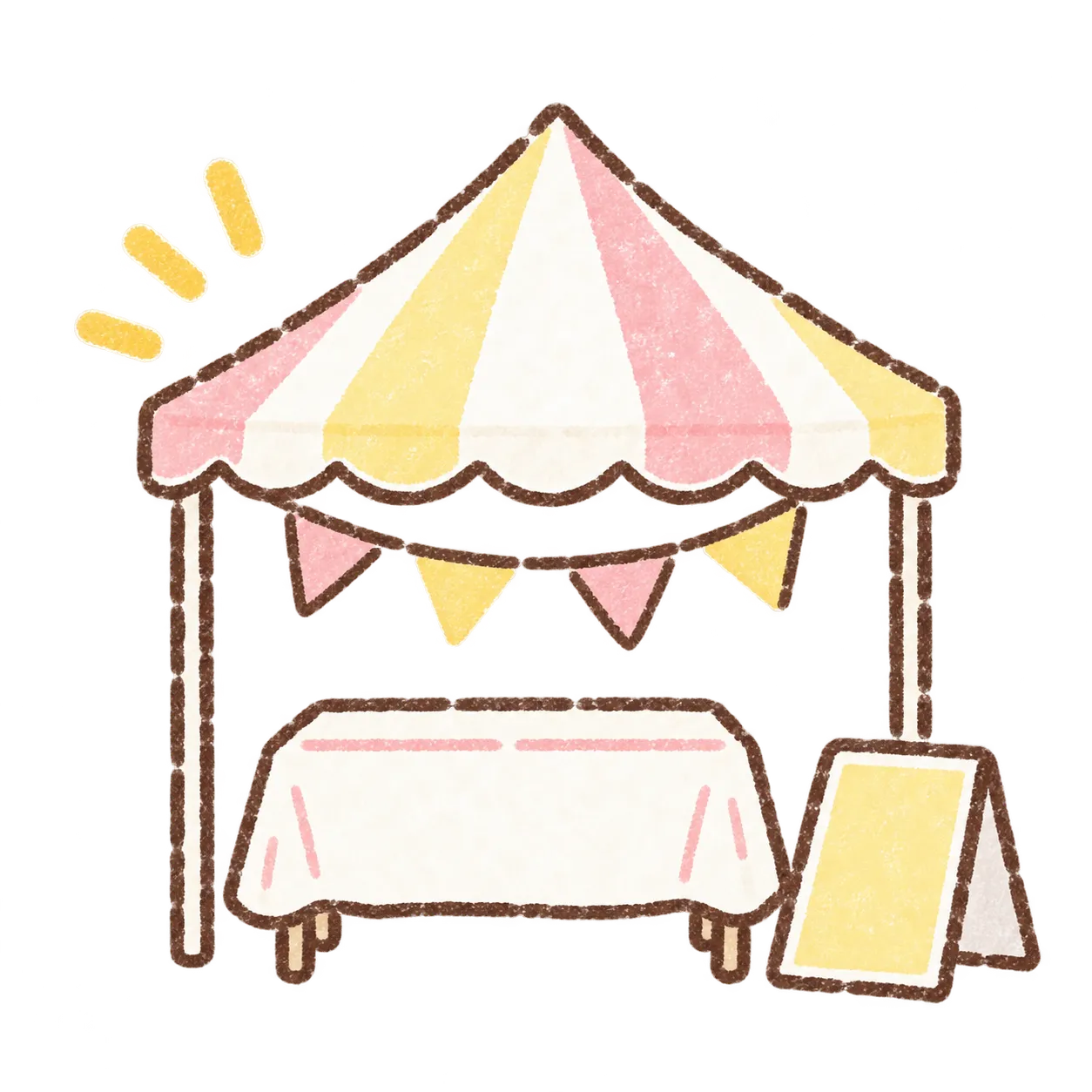 模擬店ブースのイラスト