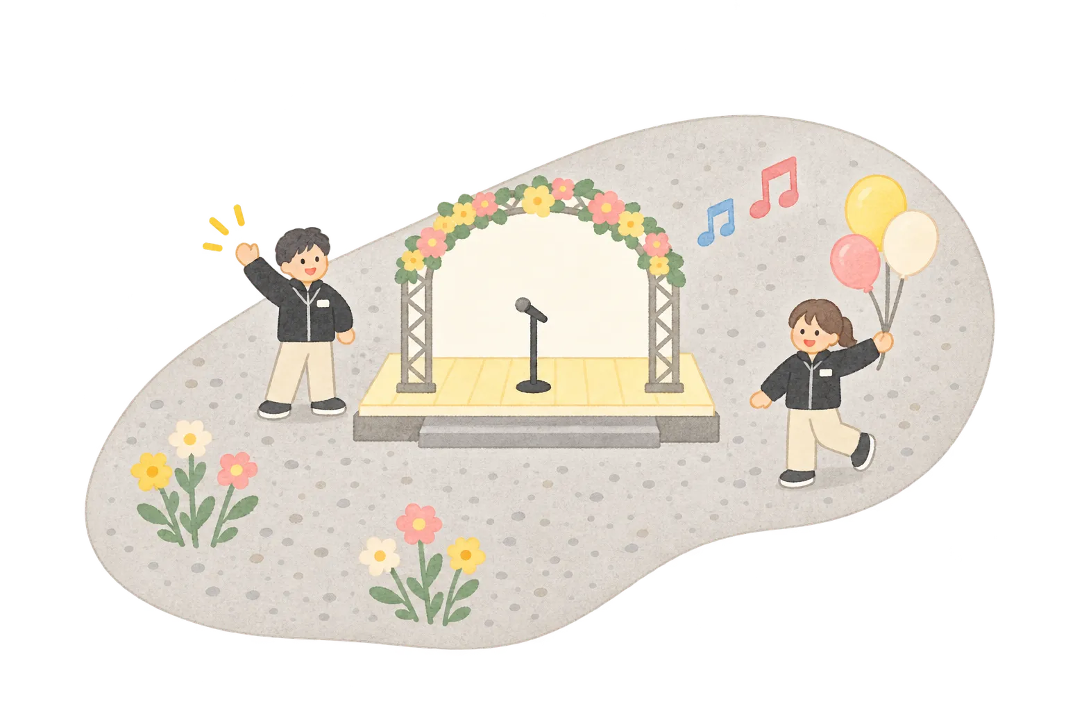 砂利広場